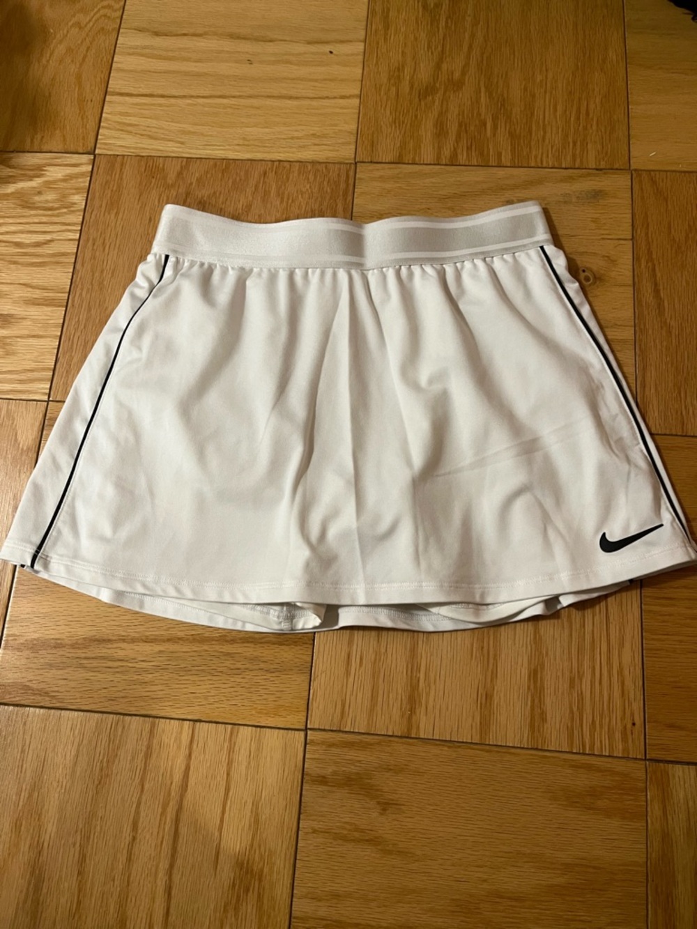 Nike White Tennis Skirt with Spandex Shorts - Small